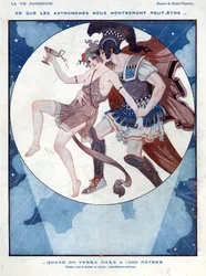 Mars courtisant une jeune femme, de 